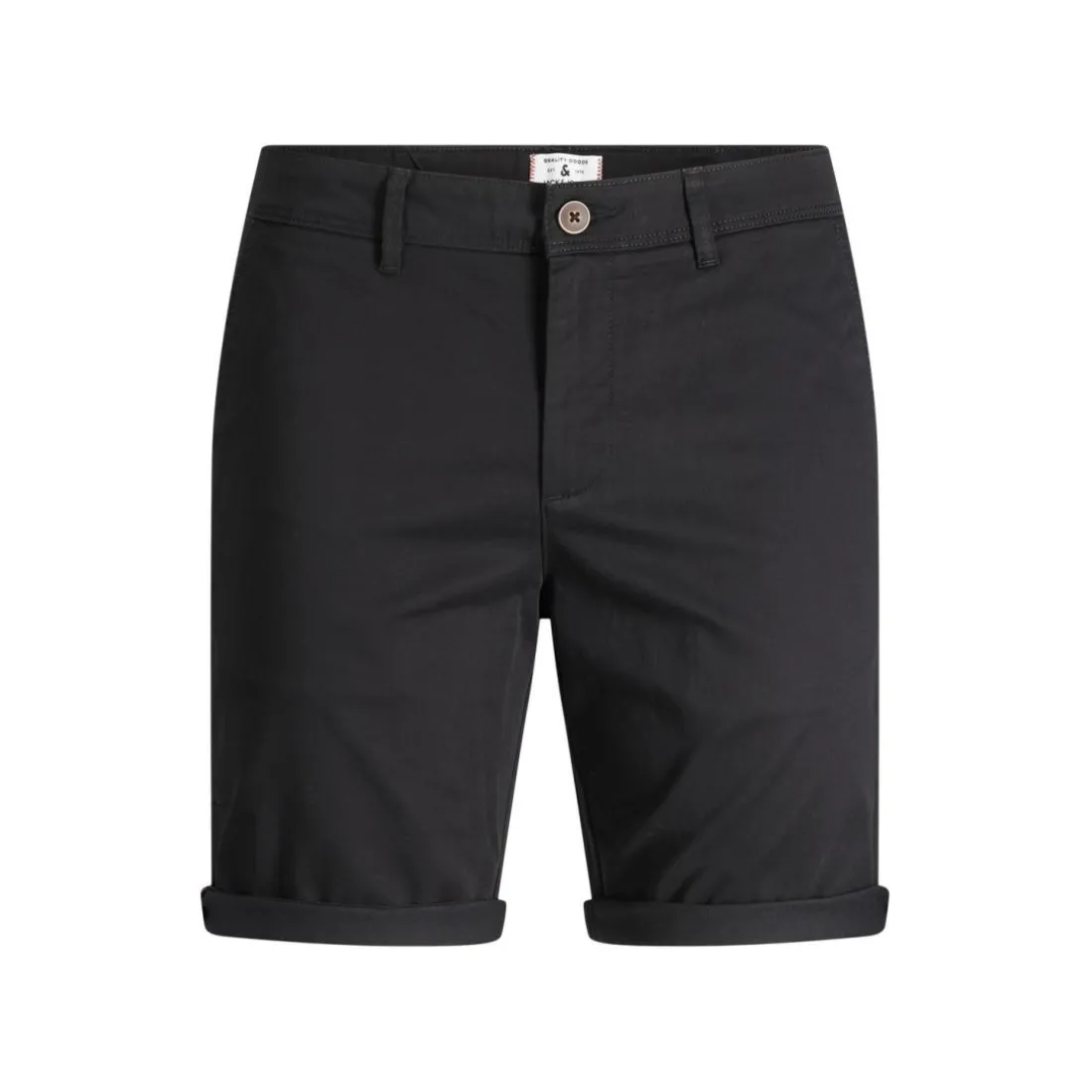 Short chino homme en coton noir