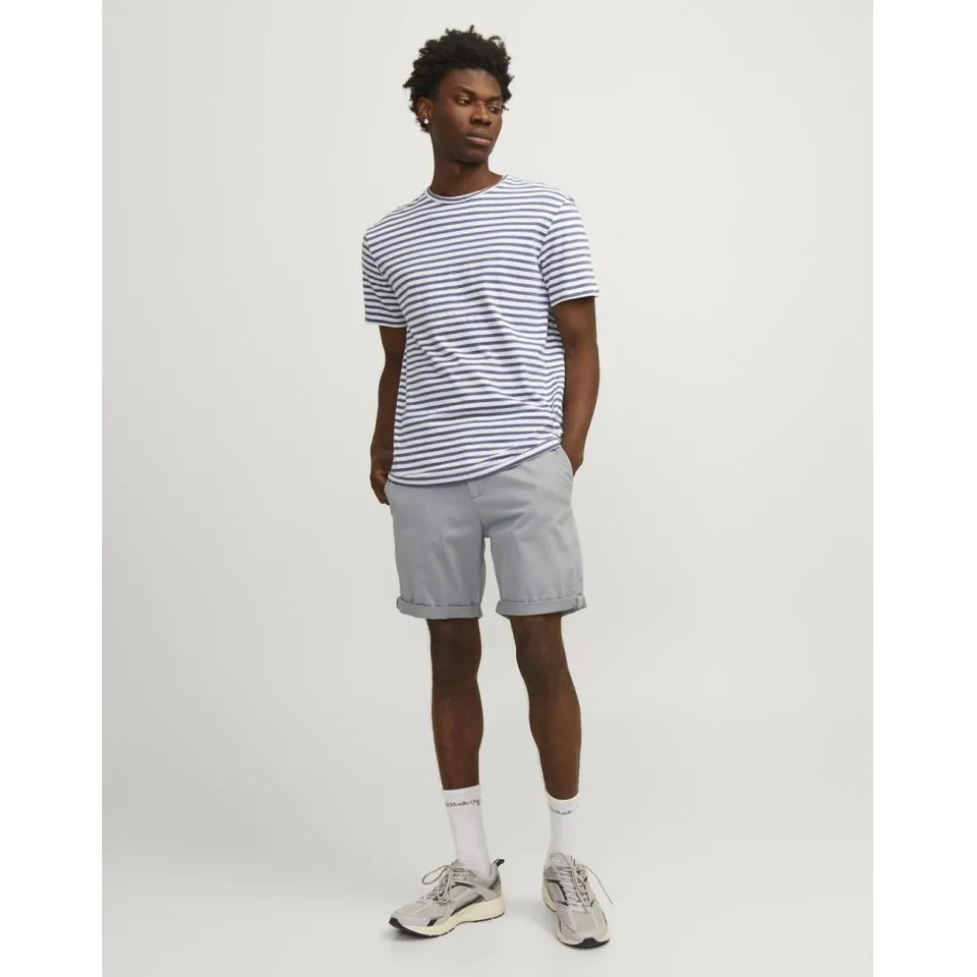 Short chino homme gris en coton Ian