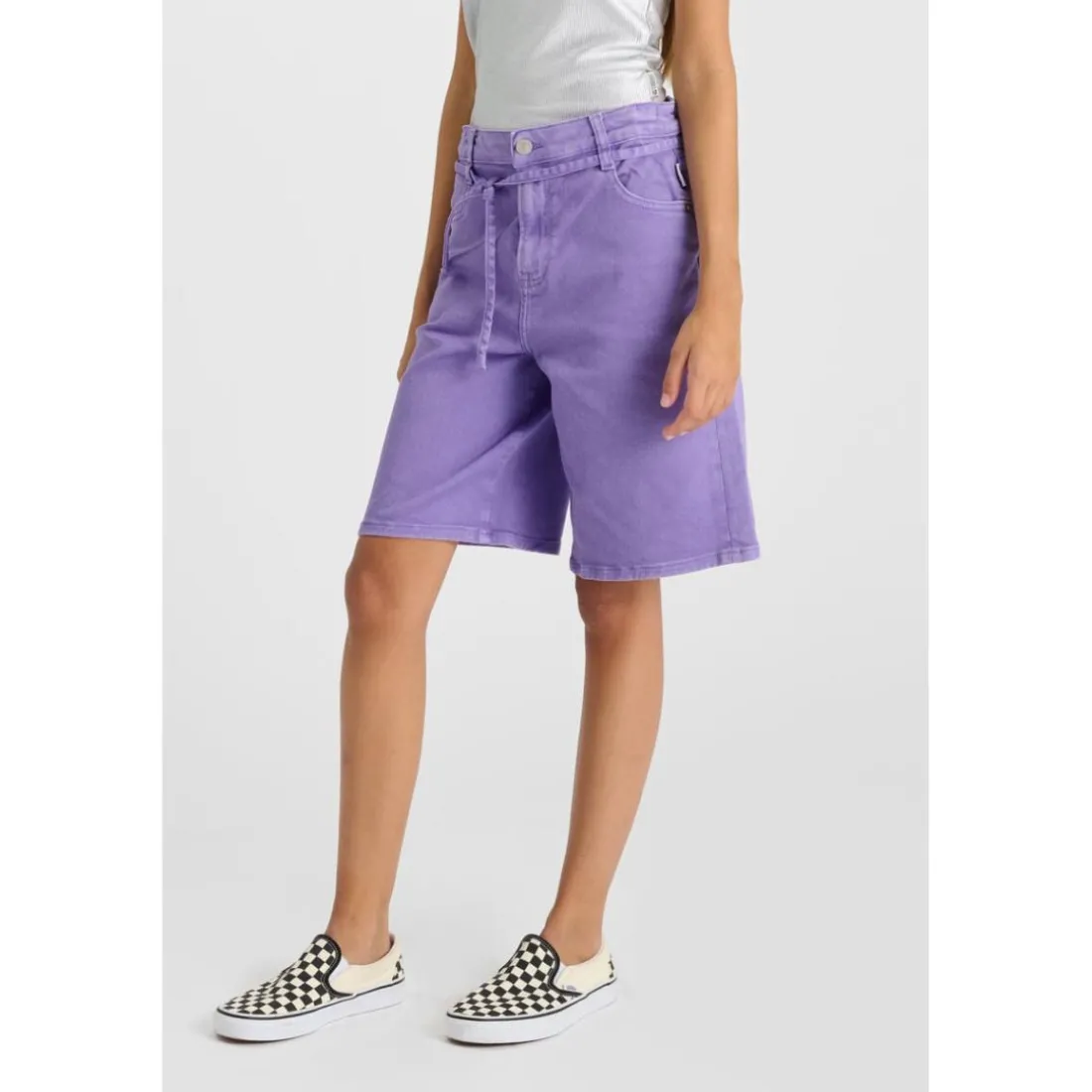 Short en jeans fille CARPUGI violet Nea