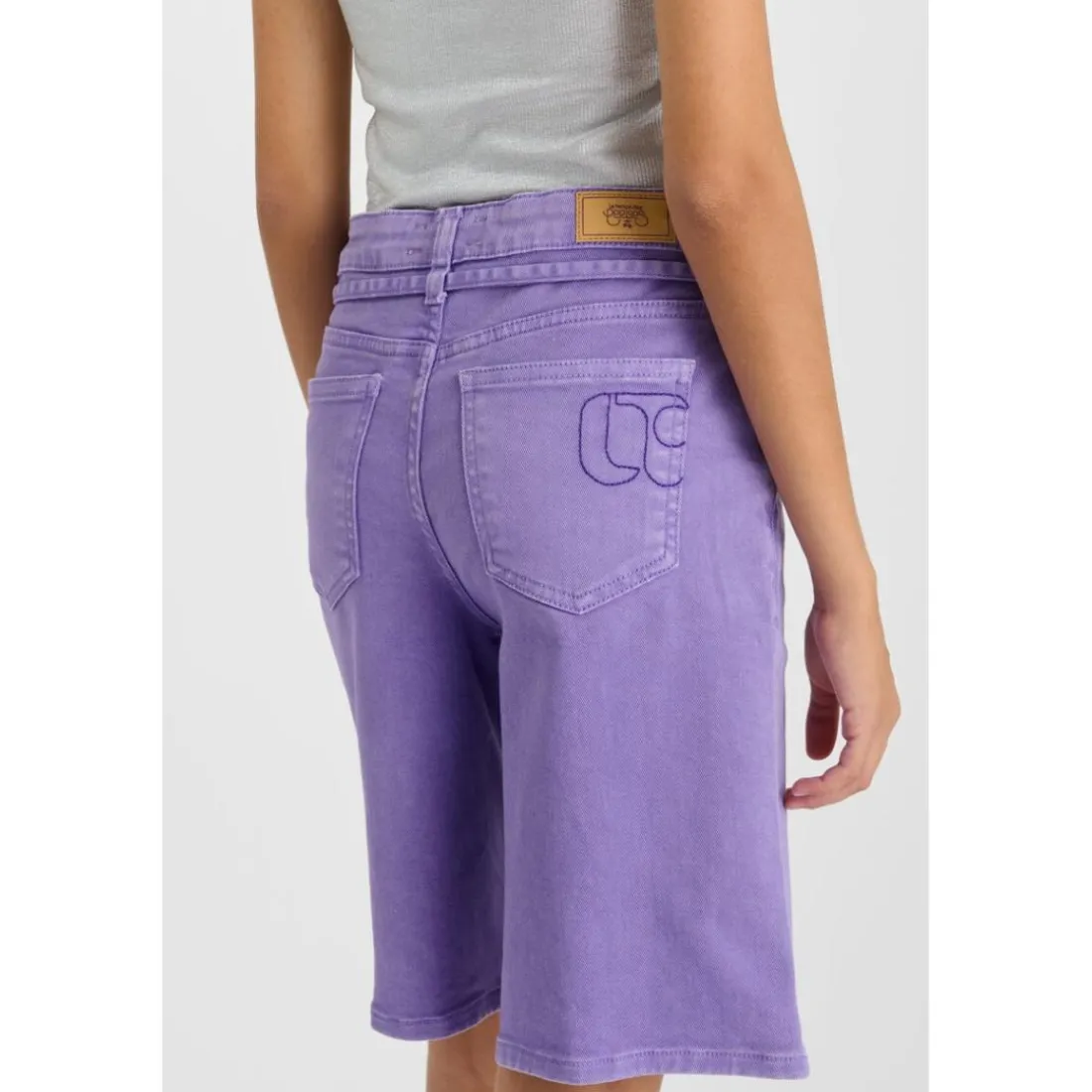 Short en jeans fille CARPUGI violet Nea
