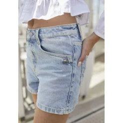 Short fille en jeans LEMI bleu