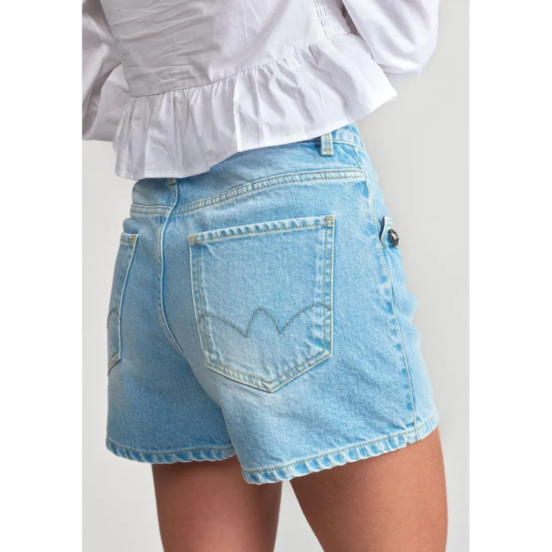 Short fille en jeans LEMI bleu