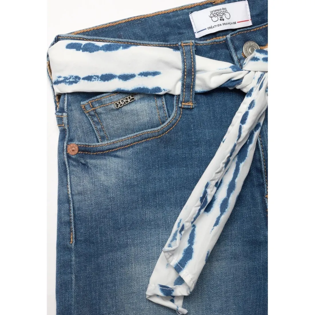Short fille en jeans TIKA bleu
