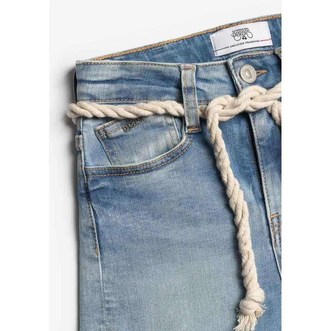 Short fille en jeans TIKO bleu