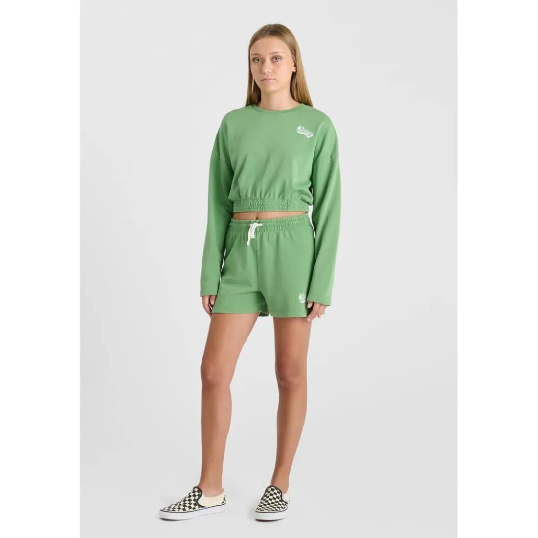 Short fille PARGI vert Nea en coton