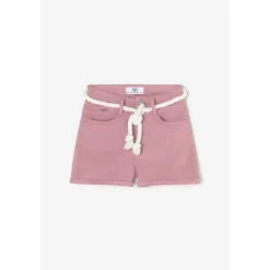 Short fille TIKO rose en coton