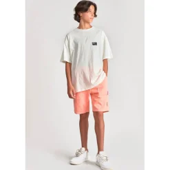 Short garçon NARCIBO rose saumon en coton