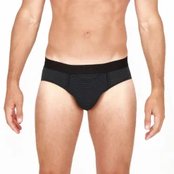 slip avec ouverture noir en viscose