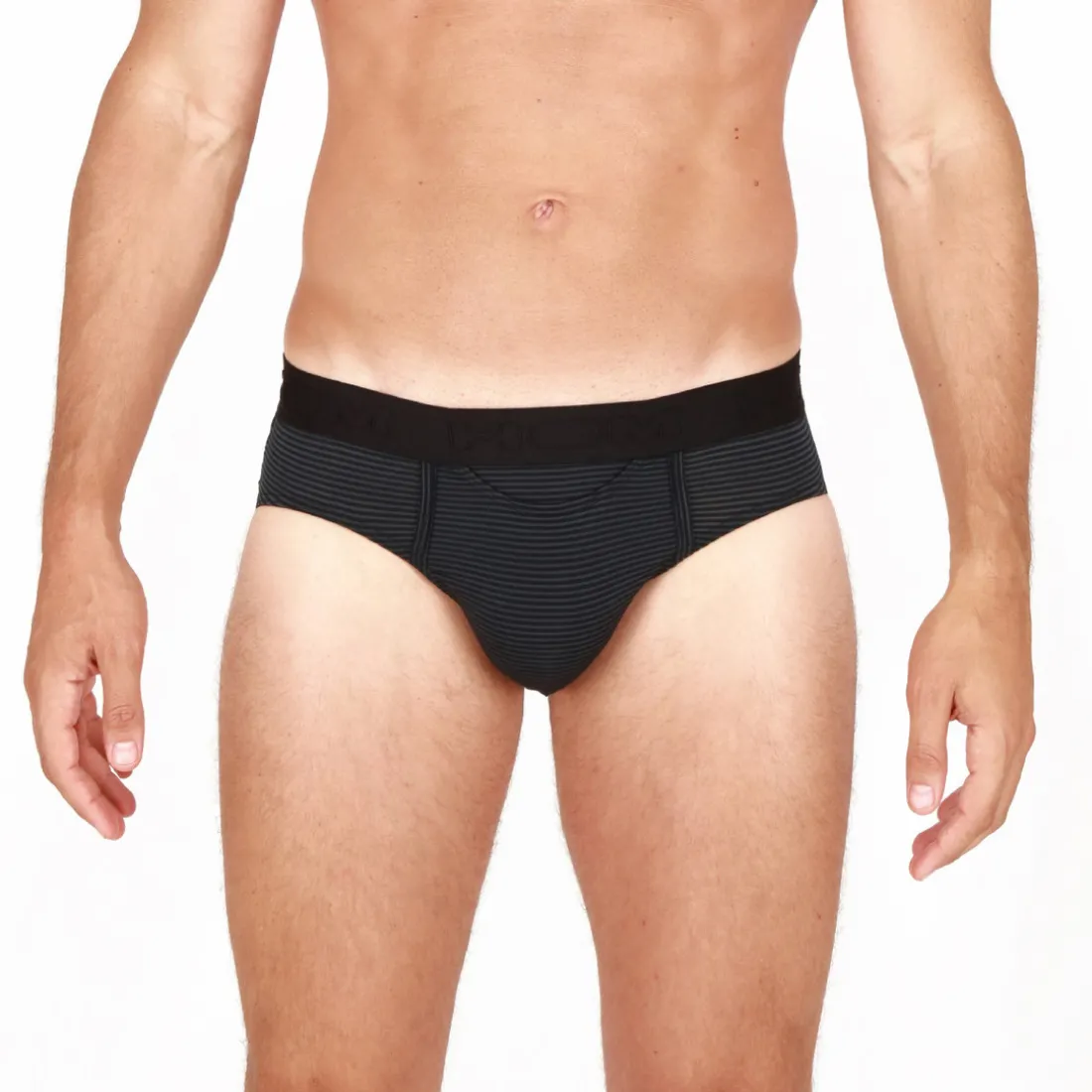 slip avec ouverture noir en viscose