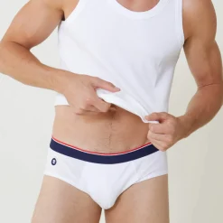 Slip blanc en coton