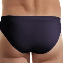Slip bleu Ceinture élastiquée en coton