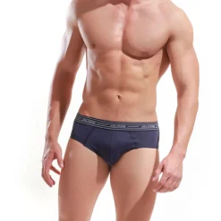 Slip bleu Coupe ajustée en coton