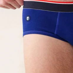 Slip bleu indigo en coton
