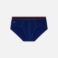 Slip bleu indigo en coton