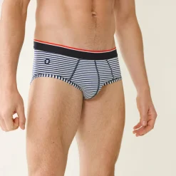 Slip bleu marine en coton