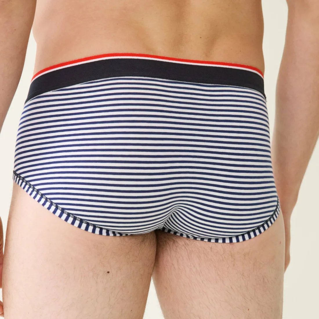 Slip bleu marine en coton