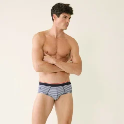 Slip bleu marine en coton