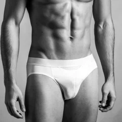 Slip HO1 blanc en coton