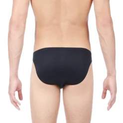 Slip noir en coton