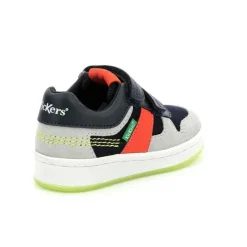 Sneakers Bas Garcon BISCKOTO bleu en cuir