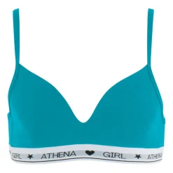 Soutien-gorge sans armature à coques Coton Ultra Doux by Athena Fille bleu