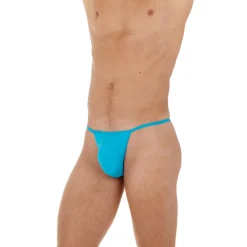 String bleu de la collection PLUME G-String