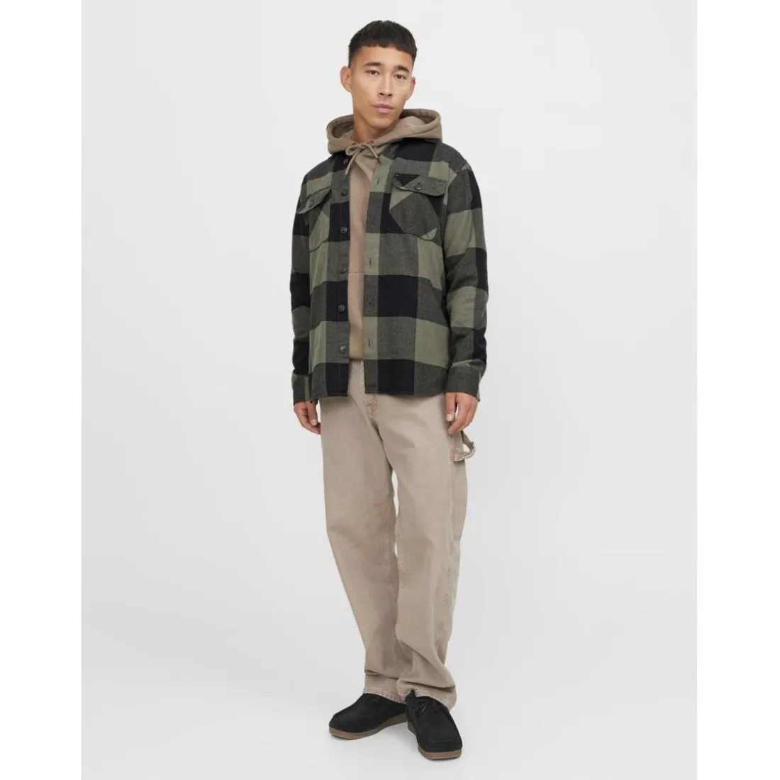 Surchemise homme vert en coton Lou