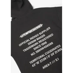 Sweat à capuche garçon Tanbo noir en coton