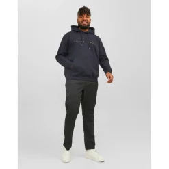 Sweat à capuche Relaxed Fit Manches courtes Bleu Marine