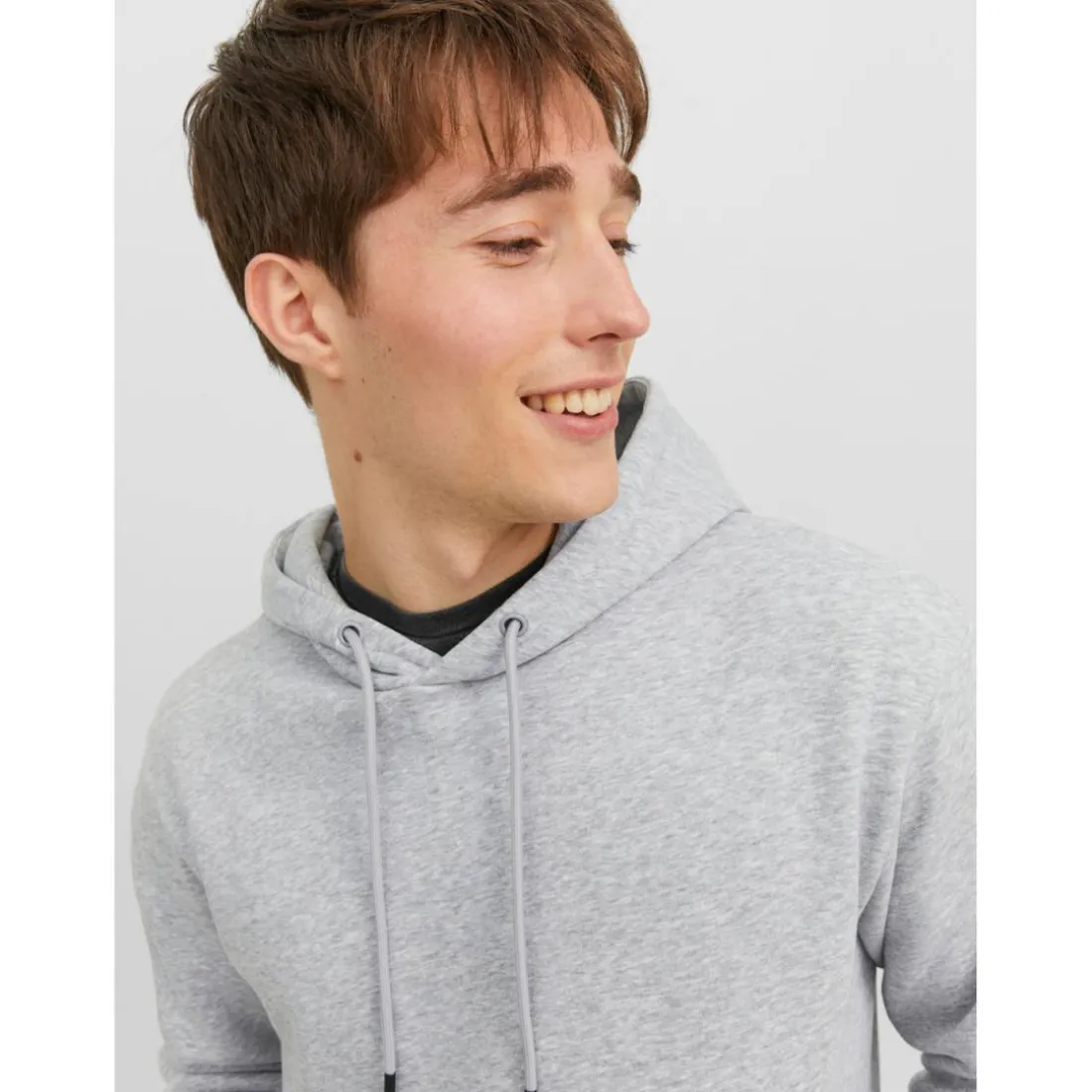 Sweat à capuche Relaxed Fit Manches longues Gris Clair Ryan