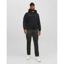 Sweat à capuche Relaxed Fit Manches courtes Noir