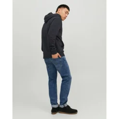 Sweat à capuche Standard Fit Manches longues Noir John
