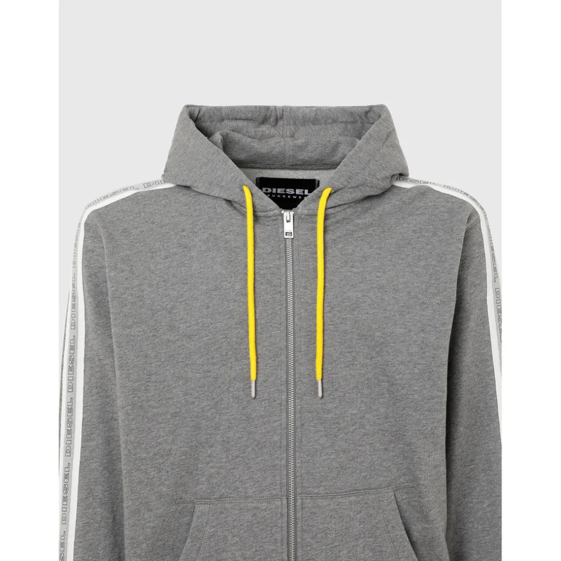 Sweat à capuche zippé - Gris en coton