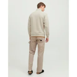 Sweat à col roulé Relaxed Fit Col haut Manches longues Gris Clair