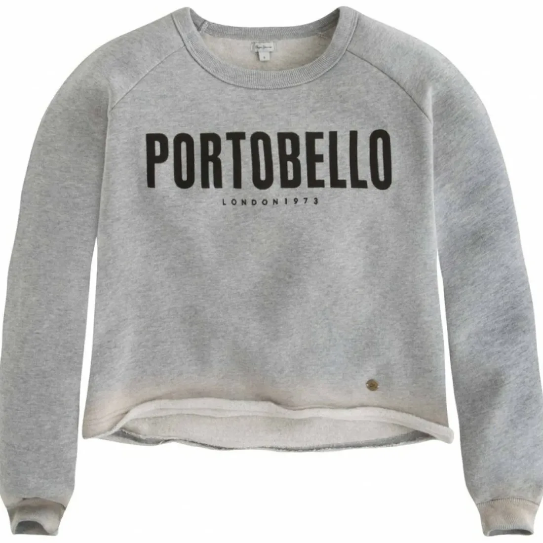 Sweat col rond manches longues imprimé graphique Kari Teen fille Pepe Jeans - Gris en coton