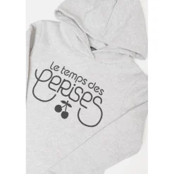 Sweat fille, Celiagi gris en coton