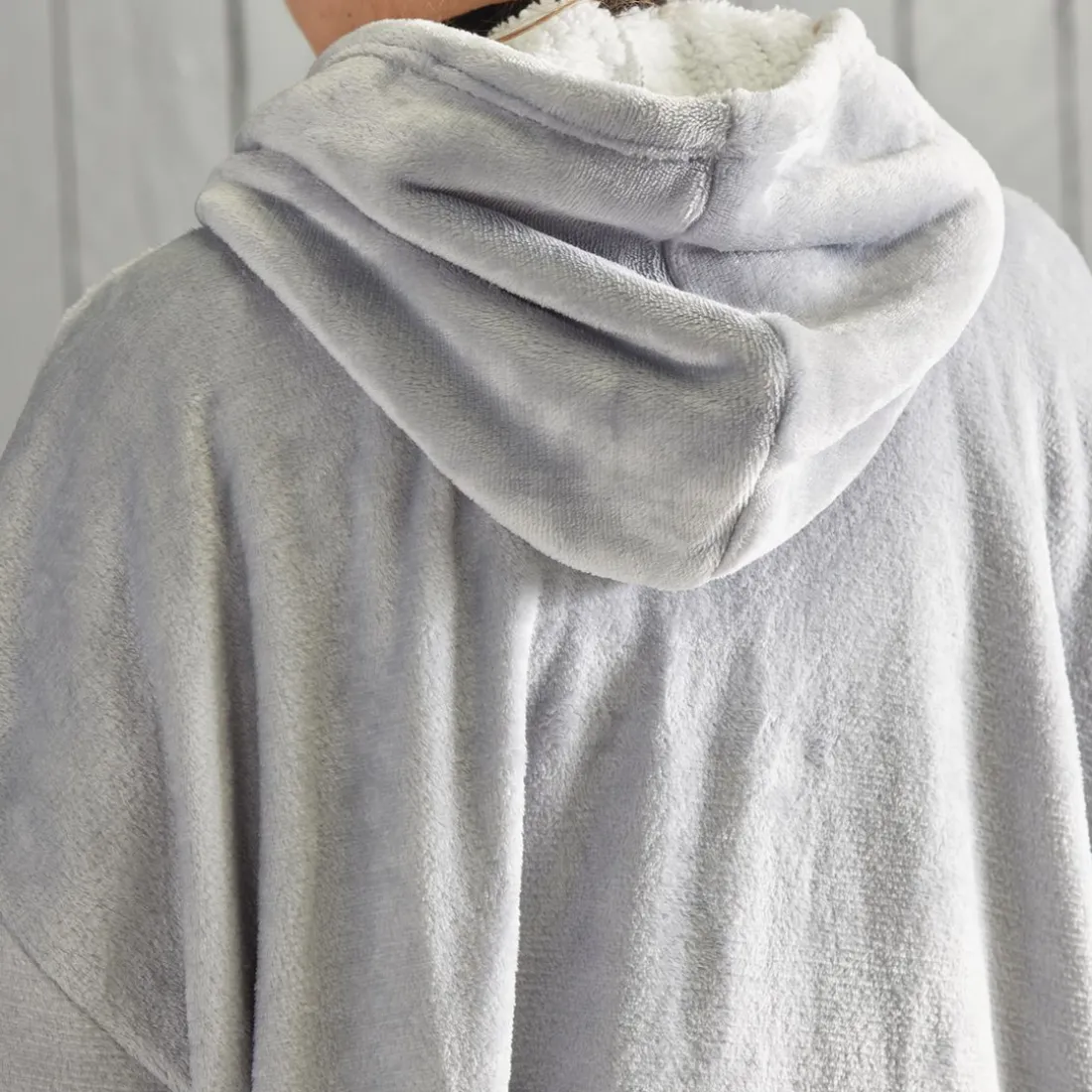 Sweat Plaid Polaire en Polyester 70 x 87 BIEN AU CHAUD Acier