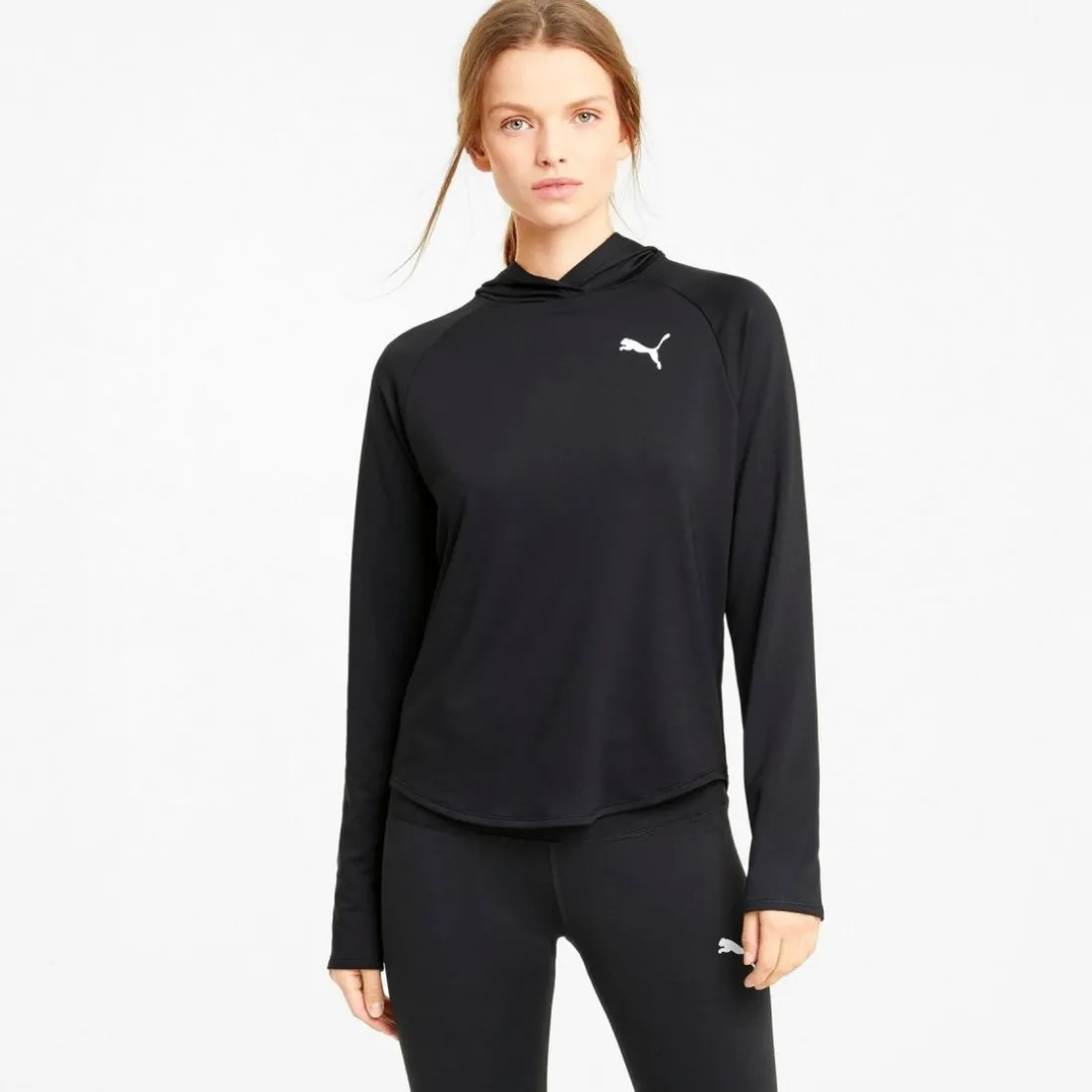 Sweatshirt à capuche femme ACTIVE noir