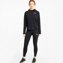Sweatshirt à capuche femme ACTIVE noir