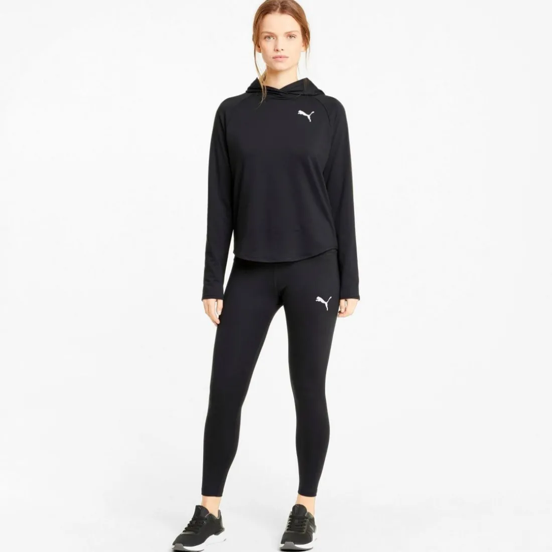 Sweatshirt à capuche femme ACTIVE noir