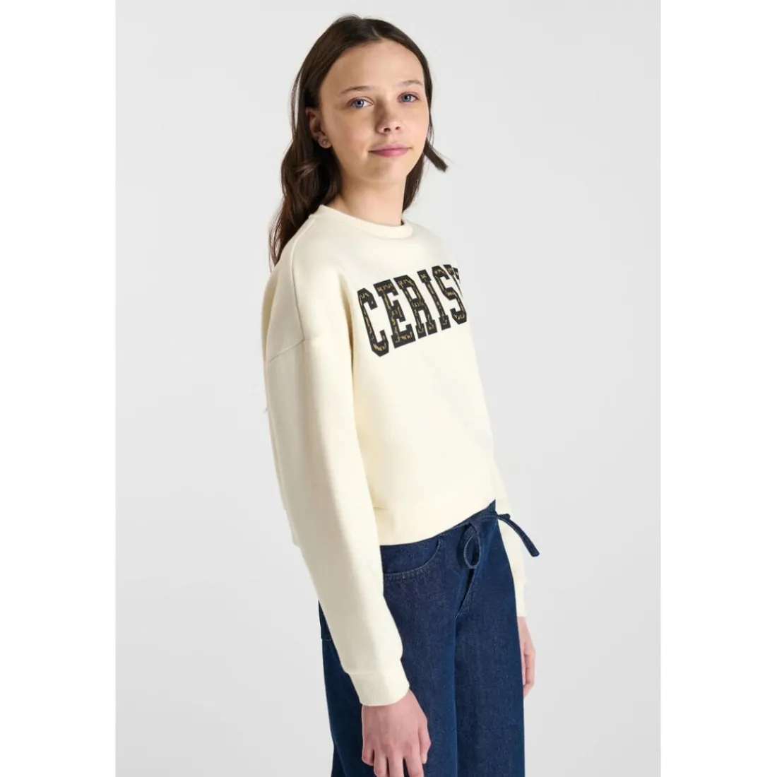 Sweat-Shirt blanc Noor en coton