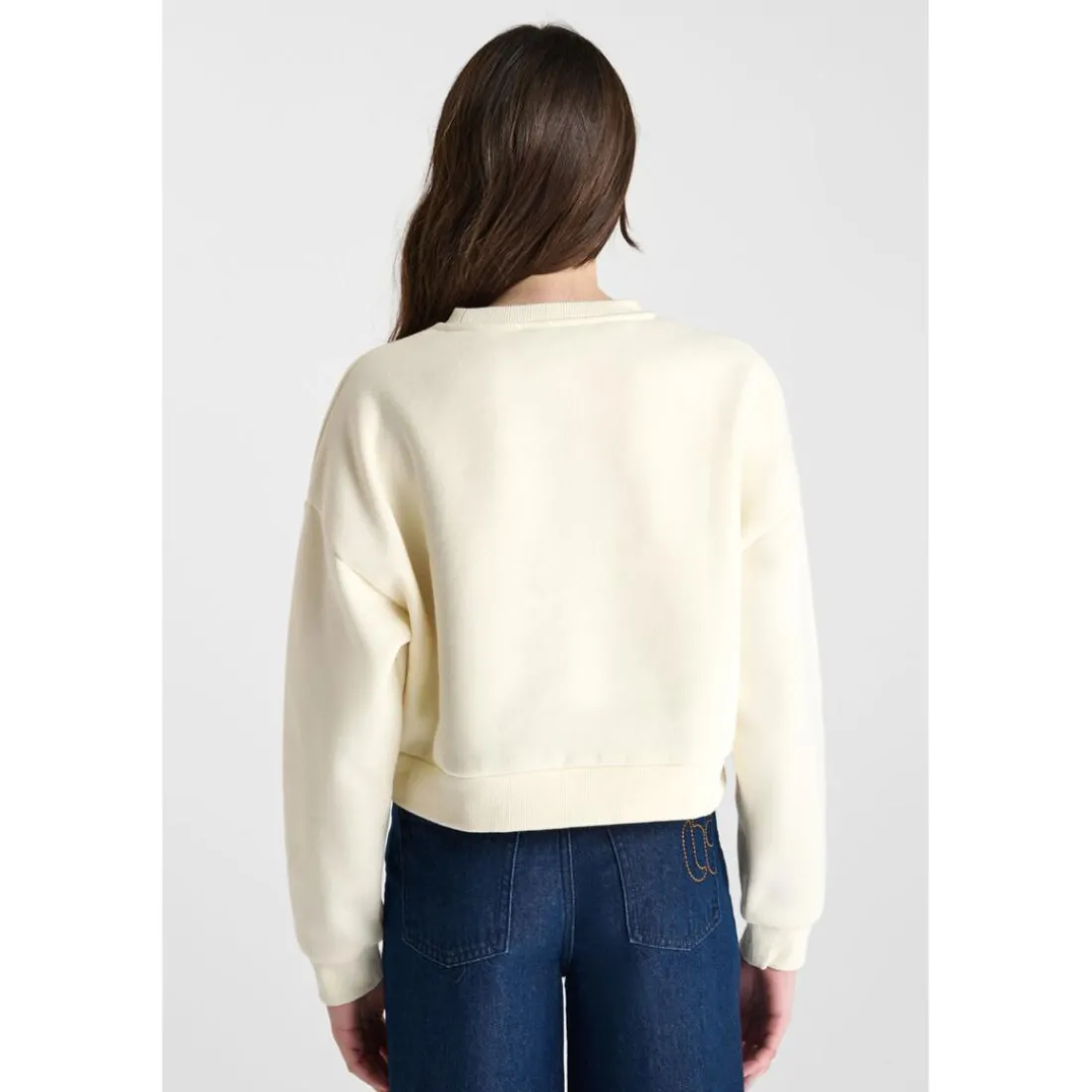 Sweat-Shirt blanc Noor en coton