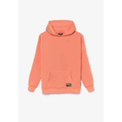 Sweat-Shirt capuche garçon HISABO orange en coton