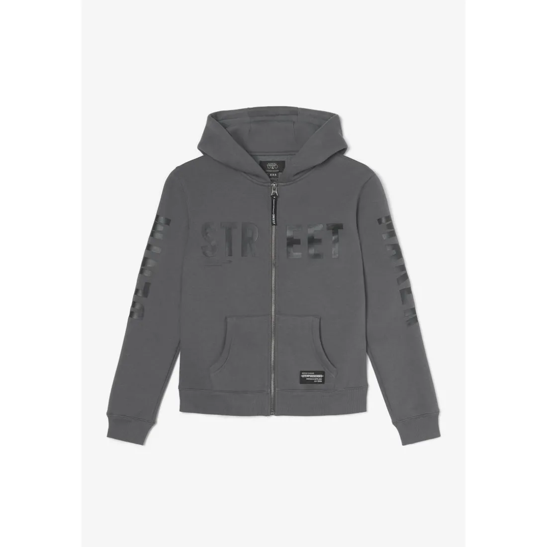 Sweat-Shirt capuche garçon YAMABO gris en coton