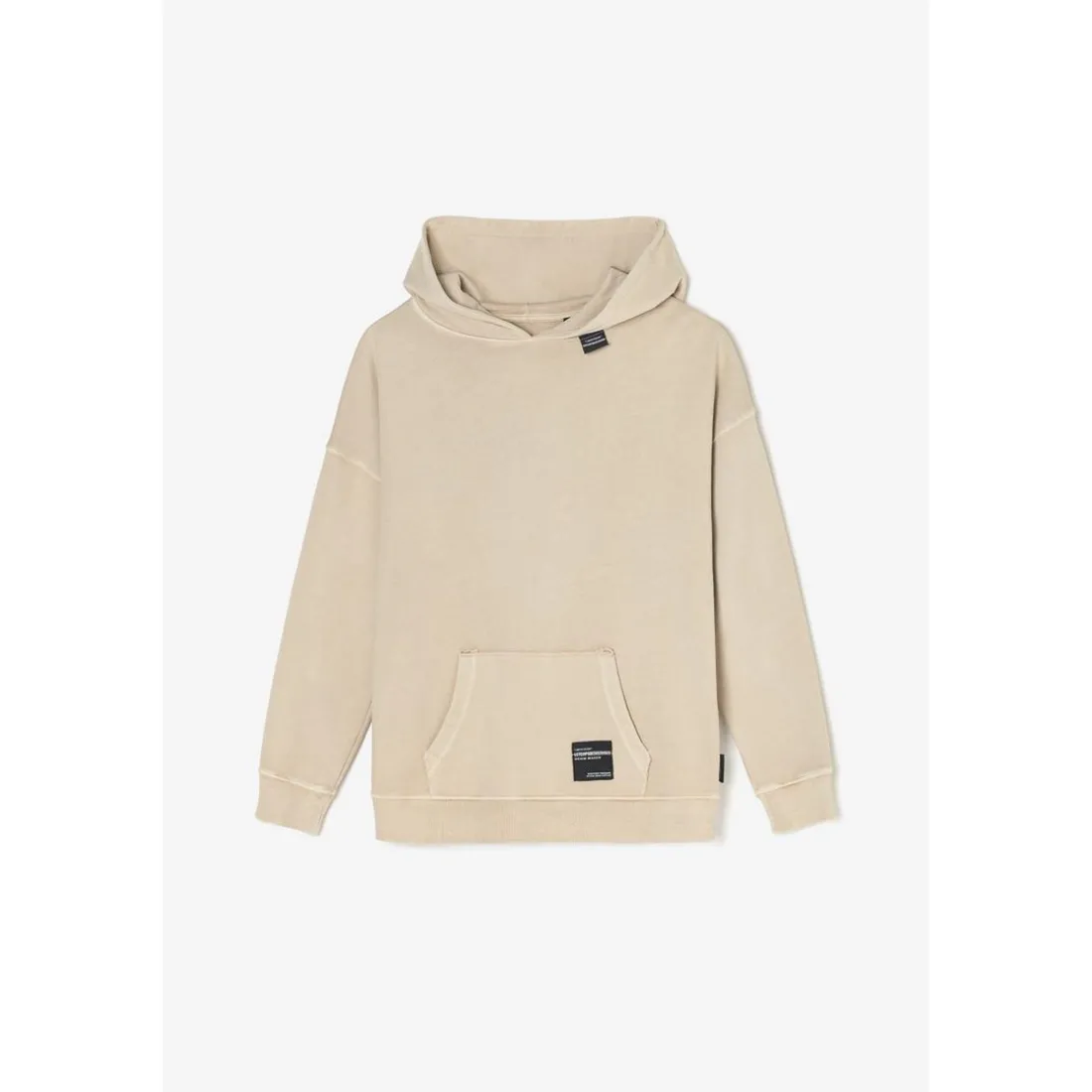 Sweat-Shirt capuche garçon ANIBO beige en coton