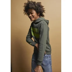 Sweat-Shirt capuche garçon MURABO vert en coton
