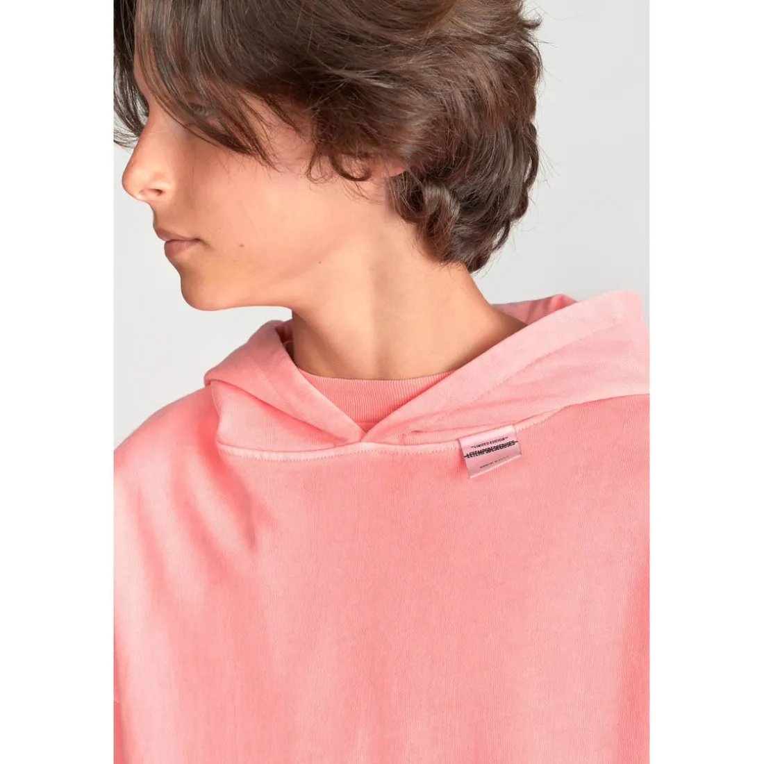 Sweat-Shirt capuche garçon ANIBO saumon