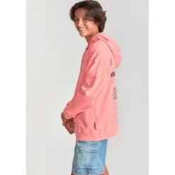 Sweat-Shirt capuche garçon ANIBO saumon