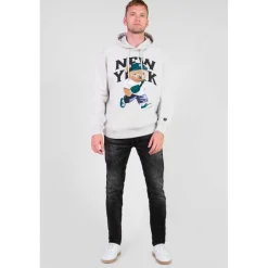 Sweat-Shirt capuche LAM gris Ira