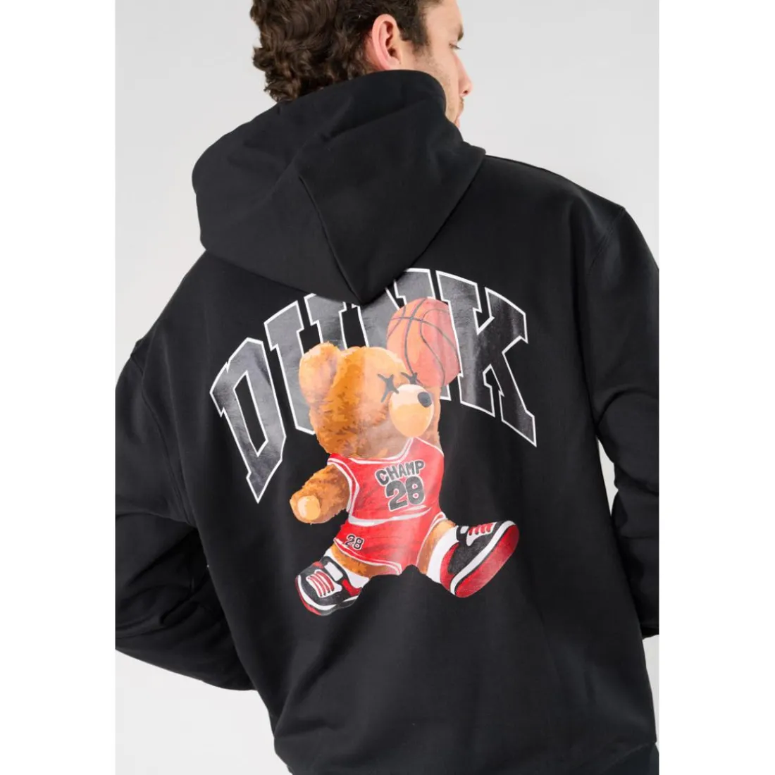 Sweat-Shirt capuche LORO noir en coton Ole